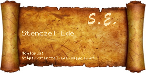 Stenczel Ede névjegykártya